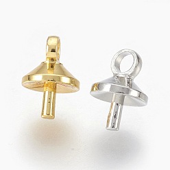 (52) Непрозрачная лаванда Латунные подвески под залог, за половину пробурено бисера, долговечный, разноцветные, 7x5 мм, отверстия: 1.6 мм, штифты: 1 мм