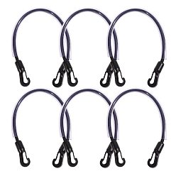 Noir Sangle de queue élastique réglable en nylon, sangle de couverture pour cheval, noir, 510x14mm