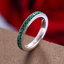 Эринит Красочные кольца с камнями, символизирующими знак зодиака, май, Кольца из нержавеющей стали со стразами для женщин, erinite, размер США 8 (18.1 мм)