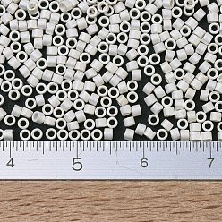 (DB0551F) Matte Sterling Plated MIYUKI Delica Beads, Cylinder, Japanese Seed Beads, 11/0, (DB0551F) Matte Sterling Plated, 1.3x1.6mm, Hole: 0.8mm, about 20000pcs/bag, 100g/bag