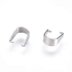 Нержавеющая Сталь Цвет Устойчив к потускнению 201 защелкивающиеся дужки из нержавеющей стали, цвет нержавеющей стали, 8x7.5x3.5 мм, штифты : 0.5 мм
