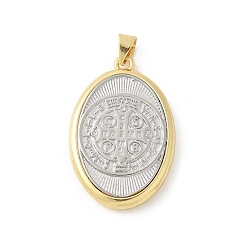 Круглые Латунные подвески, овальные, религия, стойки покрытие, без кадмия и без свинца, долговечный, с целью перехода в кольце, круглые, 19.5x30.5x6 мм, отверстие : 4x3.5 мм