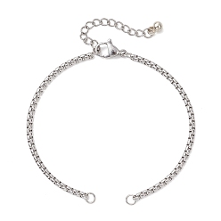 Нержавеющая Сталь Цвет 304 изготовление браслетов-коробочек из нержавеющей стали, не тускнеет, цвет нержавеющей стали, 6.69 дюйм (17 см)