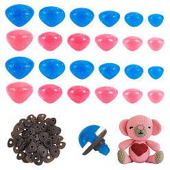 (52) Непрозрачная лаванда 72 шт. 6 стили 2 цвета нос для куклы из смолы, аксессуары для игрушек своими руками, разноцветные, 15~26 мм, 6 шт / цвет