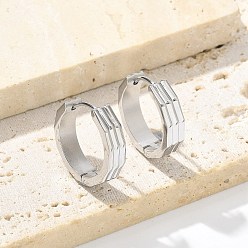 Нержавеющая Сталь Цвет 304 серьги из нержавеющей стали для женщин, с 316 ушными шпильками из хирургической нержавеющей стали, кольцо, цвет нержавеющей стали, 20x5 мм