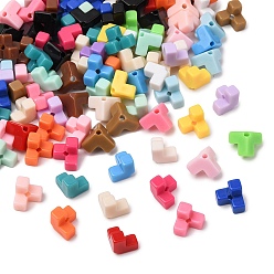 (52) Непрозрачная лаванда Непрозрачные акриловые бусины, треугольные, для изготовления ювелирных изделий, разноцветные, 10x10x10 мм, отверстие : 2 мм, Около 962 шт / 500 г