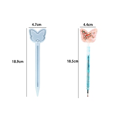 Бабочка Силиконовые формы для ручек силуэта, формы для литья смолы, для уф-смолы, изготовление изделий из эпоксидной смолы, бабочка, 189x47x10 мм