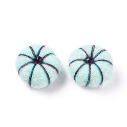 Аквамарин Украшение из шерстяного фетра, со стеклянными бисеринами, украшение ремесла diy, тыква, аквамарин, 23~24x13~17 мм