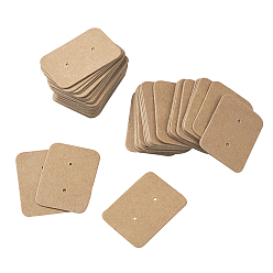 Sienna Kraft Paper Jewelry Earring Display Cards, Rectangle, Sienna, 35x25x0.5mm