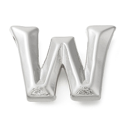 Letter W Стойки обшивки латунные подвески, долговечный, без кадмия и без свинца, подвески с буквой az~z, Буква W, 18x25x5.5 мм, отверстие : 3.5x2 мм