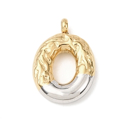 Letter O 304 подвески из нержавеющей стали, письмена, ионное покрытие (ip), Письмо O, 21.5x15x4.5 мм, отверстие : 2.5 мм