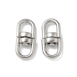 Нержавеющая Сталь Цвет 304 поворотные застежки из нержавеющей стали, поворотный карабин и карабин для скалолазания, ключевые застежками, цвет нержавеющей стали, 20.5x9.5x5 мм, отверстие : 5x5 мм