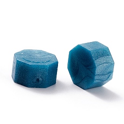 Steel Blue Sealing Wax Particles, for Retro Seal Stamp, Octagon, Steel Blue, 0.85x0.85x0.5cm about 1550pcs/500g