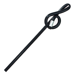 Черный Однотонный пластиковый карандаш, имитирующий дерево, карандаш для высоких музыкальных нот, для офиса и школьных принадлежностей, чёрные, 200x7 мм