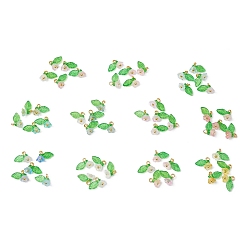 (52) Непрозрачная лаванда 11шт. прозрачные акриловые цветочные подвески, разноцветные, 7.5x12x5.5 мм, отверстие : 1.4 мм