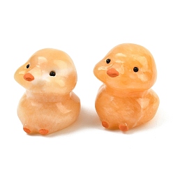 Old Yellow Jade Натуральная старинная фигурка утки из желтого нефрита., украшения для рабочего стола для домашнего офиса, микроландшафтный декор, 38~41x33x37~40 мм