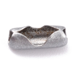 Темно-Серый Латунные соединения шаровой цепи, темно-серый, 10x3.5~4 мм, отверстие : 3 мм