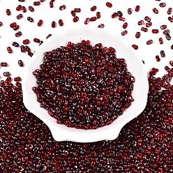 Коричневый Стеклянные бусины Пикассо, окрашенные распылением, арахис, коричневые, 6x4x3 мм, отверстие : 1.2 мм, Около 4000 шт / фунт