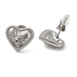 Плоский Круглый Не тускнеют 304 серьги-гвоздики из нержавеющей стали, цвет нержавеющей стали, плоско-круглые, 11.5x13 мм