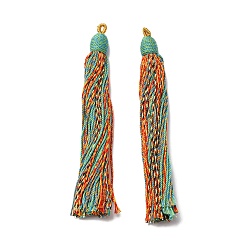 (52) Непрозрачная лаванда Хлопковые подвески с кисточками, полиэстером, разноцветные, 128~130x11~12 мм, отверстие : 2x3.5 мм