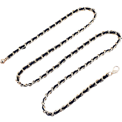Золотой 1плетеные поясные цепи из искусственной кожи и поликарбонатного сплава для женщин, с шаром прелести, чёрные, золотые, 1050 мм