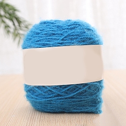 Темно-Голубой Полиэфирная пряжа для вязания, для одежды шарфы свитера шали шапки, глубокое синее небо, 200г/моток