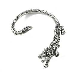 Волк 316 хирургические серьги-манжеты из нержавеющей стали., осталось, волк, 51.5x45 мм