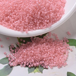 (DB0070) Rose Pink Lined MIYUKI Delica Beads, Cylinder, Japanese Seed Beads, 11/0, (DB0070) Rose Pink Lined, 1.3x1.6mm, Hole: 0.8mm, about 20000pcs/bag, 100g/bag