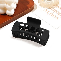 Черный Заколки для волос с когтями из смолы, аксессуары для волос для женщин и девочек, прямоугольные, чёрные, 85 мм