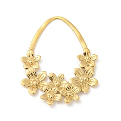 Настоящее золото 14K 304 подвески из нержавеющей стали, слезинка с цветочным шармом, реальный 14 k позолоченный, 48x37.5x2 мм