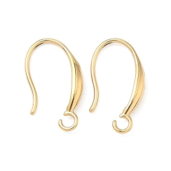 Настоящее золото 18K 304 нержавеющей стали серьги крюков, ионное покрытие (ip), с петлей, реальный 18 k позолоченный, 19 мм, отверстие : 2 мм, штифты : 1 мм