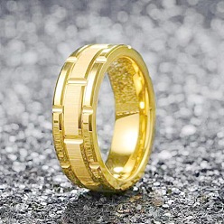 Золотой 201 Кольца из нержавеющей стали для унисекс, золотые, размер США 11 (20.6 мм)