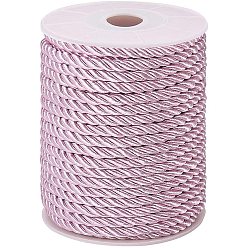 Лавандовый румянец Полиэфирного корда, витой шнур, лавандовый румянец, 5 мм, около 18~19 ярдов / рулон (16.4 м ~ 17.3 м / рулон)