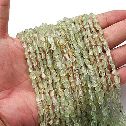 Пренит Природные ларимар бисер нитей, самородки, 5~9x4~6x3~4.5 мм, отверстие : 0.7 мм, около 75~89 шт / нитка, 15.35'' (39 см) ~ 15.94'' (40.5 см)