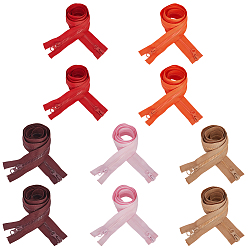 (52) Непрозрачная лаванда 10 шт 5 цвета аксессуары для одежды, молния из полиэстера и смолы, Компоненты застежки-молнии, с полимерными бегунками-молниями, разноцветные, 815x31x3 мм, 2 шт / цвет