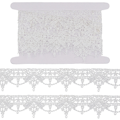 Белый Отделка из полиэстера, с картонной карточкой, белые, 1-1/8 дюйм (30 мм)