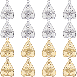 (52) Непрозрачная лаванда 20 шт. 2 цвета 304 подвески из нержавеющей стали, говорящая доска с подвеской в виде мотылька, разноцветные, 28x20x2 мм, отверстие : 3 мм, 10 шт / цвет