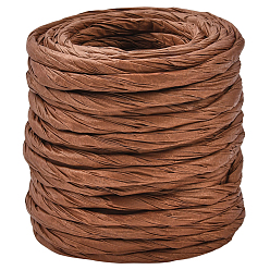 Кокосово-Коричневый Бумажные шнуры, бумага шпагат, для ремесла, кокосового коричневый, 5x4 мм, около 13.12 ярдов (12 м) / рулон