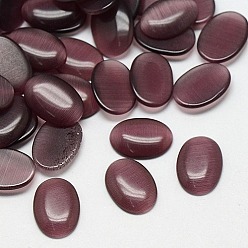 Фиолетовый Кабошоны кошачьего глаза, овальные, фиолетовые, 30x20x4.5 мм