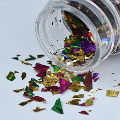 Разноцветный Пластиковые конфеты блестки / пайетка чип, уф-наполнитель смолы, для изготовления ювелирных изделий из эпоксидной смолы, красочный, 3~25x2.8~6.5 мм
