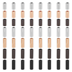 (52) Непрозрачная лаванда 56шт 7 стиль цинковый сплав наконечники шнура, Торцевые крышки, колонка, разноцветные, 13.5~19.5x7 мм, отверстие : 4 мм, внутренний диаметр: 5~5.5 мм, 8 шт / стиль