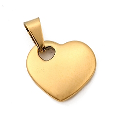 Настоящее золото 18K Сердце 304 из нержавеющей стали подвески, ионное покрытие (ip), реальный 18 k позолоченный, 15.5x16.5x3.5 мм, отверстие : 7x3.5 мм