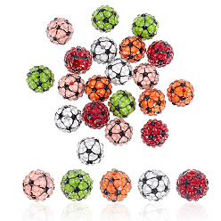 (52) Непрозрачная лаванда 20 шт. 5 цветные непрозрачные смоляные стразы, круглые, разноцветные, 16 мм, отверстие : 2 мм, 4 шт / цвет