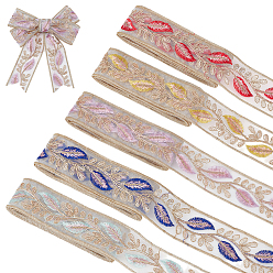 (52) Непрозрачная лаванда 10ярдов 5 цветов полиэстеровая лента с рисунком перьев, для пошива одежды из ткани аксессуары, разноцветные, 1-3/4 дюйм (44 мм), 2 ярды / цвет