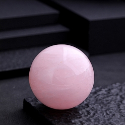 Розовый Кварц Украшение дисплея скульптуры из натурального розового кварца, для украшения рабочего стола домашнего офиса, круглые, 40 мм