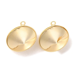 Настоящее золото 24K Ионное покрытие (ip) 304 подвеска из нержавеющей стали с заостренной задней частью и стразами, конус, полированный, реальный 24 k позолоченный, пригодный для стразов 11.5 мм, 14.5x12.5x4 мм, отверстие : 1 мм