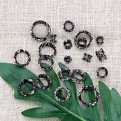 Черный 10 пары силиконовых ушных вкладышей, колонка, ушные тоннели, чёрные, 6~25 мм