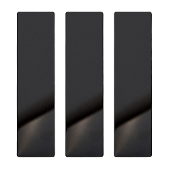 Черный Пустые пластины из нержавеющей стали, временный знак остановки, чёрные, 140x35x1 мм