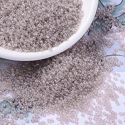 (RR3502) Прозрачный Блеск Загара Миюки круглые бусины рокайль, японский бисер, (rr 3502) прозрачный загар, 11/0, 2x1.3 мм, Отверстие: 0.8 мм, о 1100 шт / бутылка, 10 г / бутылка