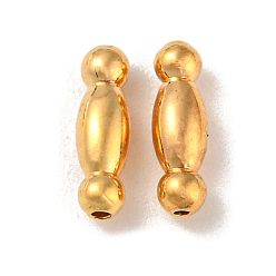 Real 18K Gold Plated Brass Beads, Cadmium Free & Nickel Free & Lead Free, dual sphere ball, Real 18K Gold Plated, 8mm, Hole: 0.6mm